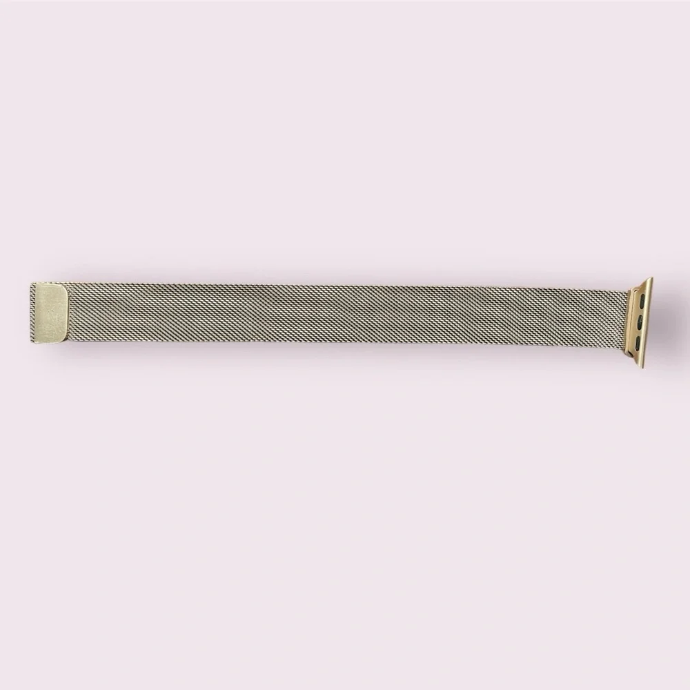 Apple Watch Gold Mesh Wrist Band 38mm M/L Elegant Decorative Magnet Close